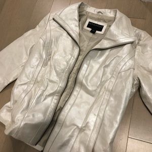 White leather jacket